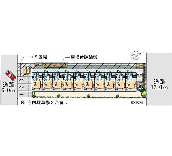 ★手数料０円★水戸市城南２丁目　月極駐車場（LP）